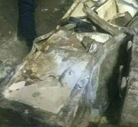 گاو صندوق ذوب شده در پلاسکو/عکس