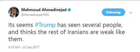 احمدینژاد اظهارات اخیر ترامپ را بی جواب نگذاشت!